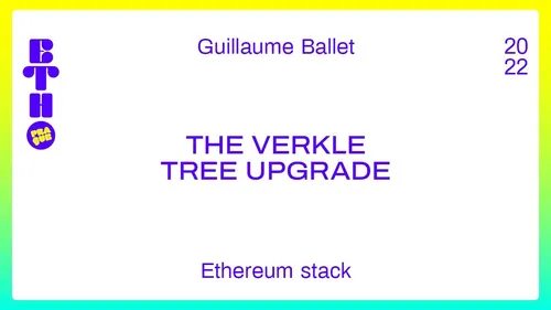 The verkle tree upgrade