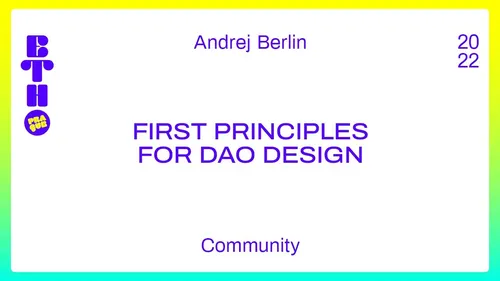 First principles for DAO design