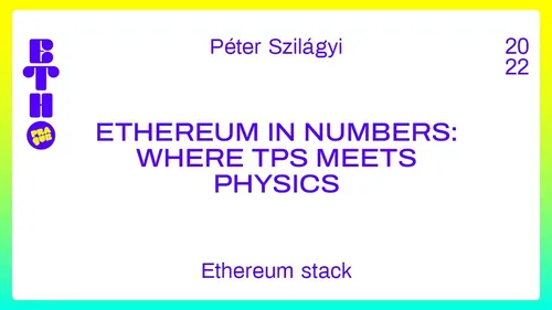 Ethereum in numbers: Where TPS meets physics