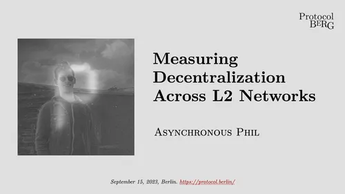 Measuring Decentralization Across L2 Networks